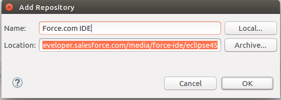 eclipse for salesforce on mac